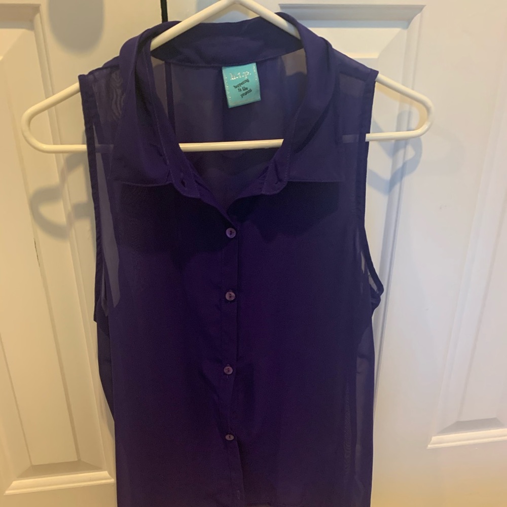 Purple button down